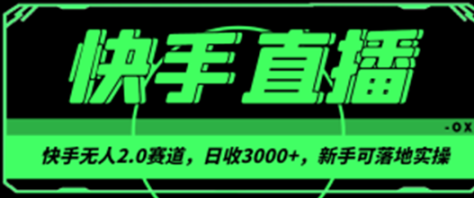*无人2.0赛道，日收3000+，新手可落地实操
